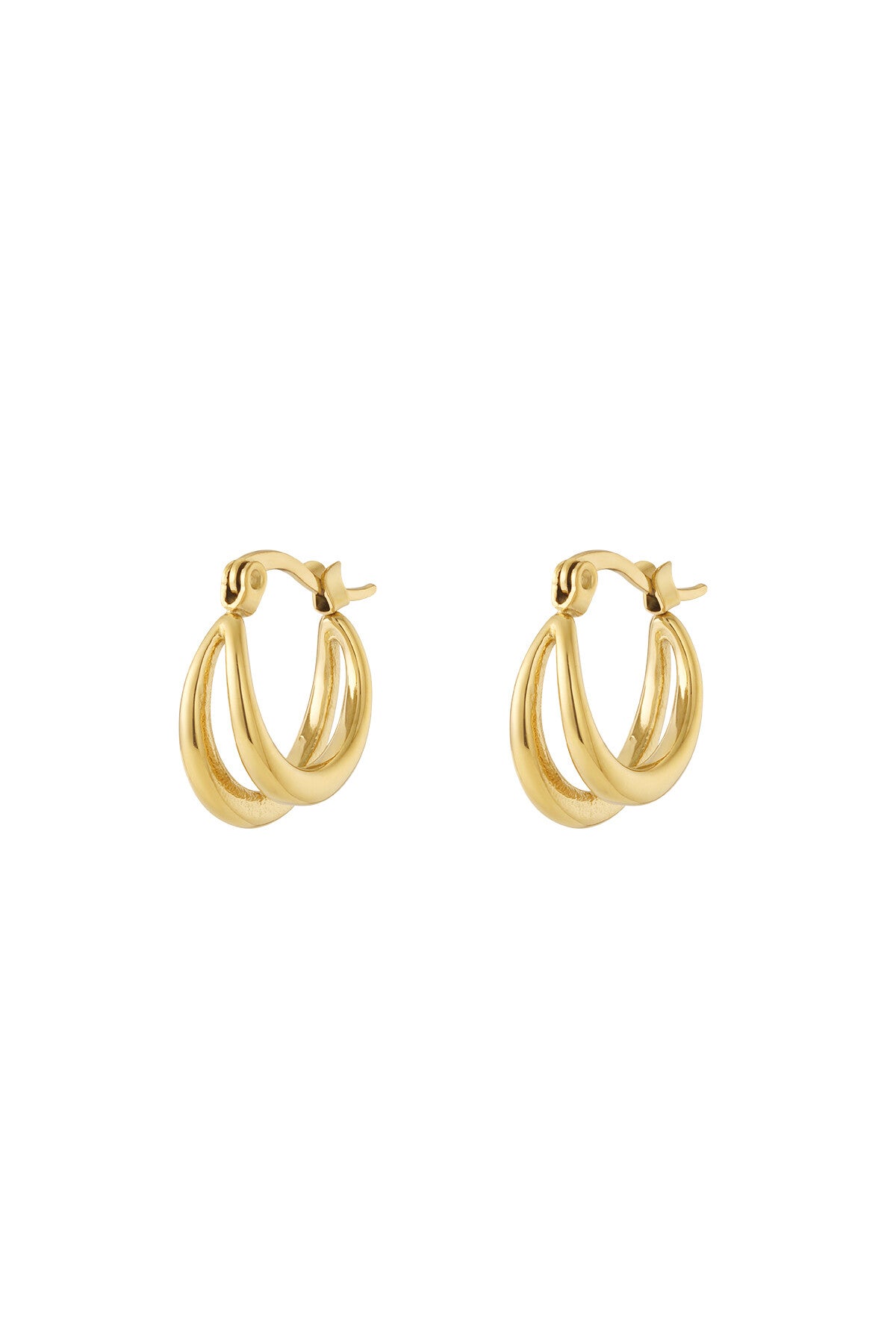 Autumn-Oorbel: Small double hoop