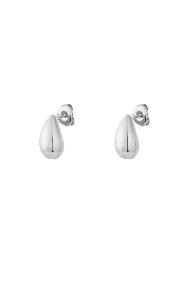 Summer-Oorbel: Tear drop - zilver