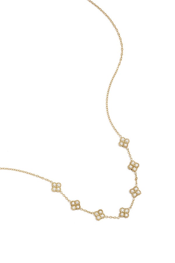 Zomer 26: Ketting klaver strass