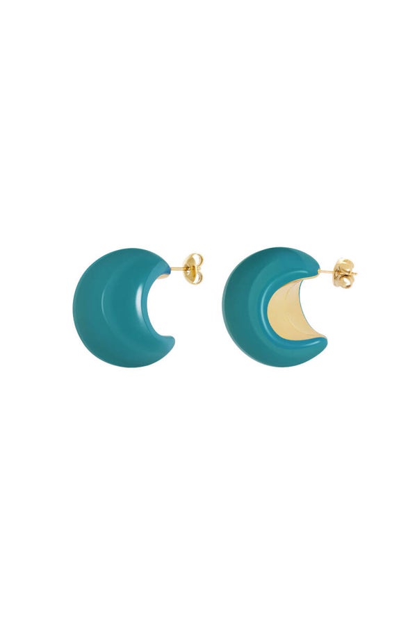 Colorful moon earrings