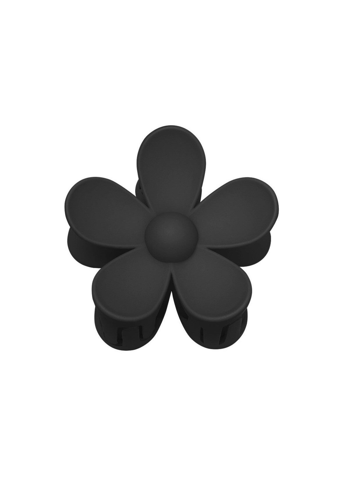 Haarspeld: bloem zwart
