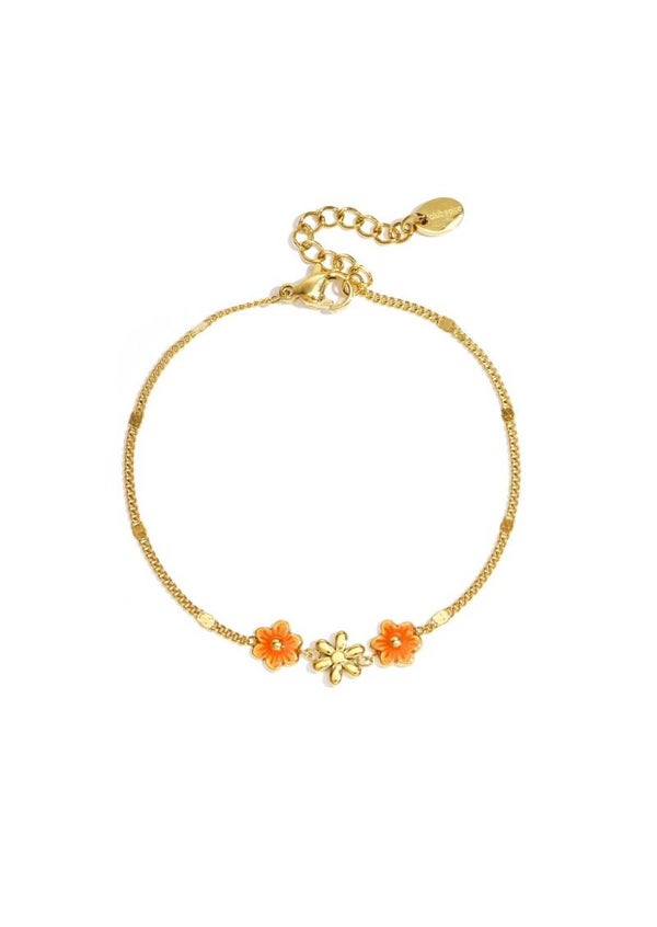 Zomer26-armband: Gekleurde bloemetjes