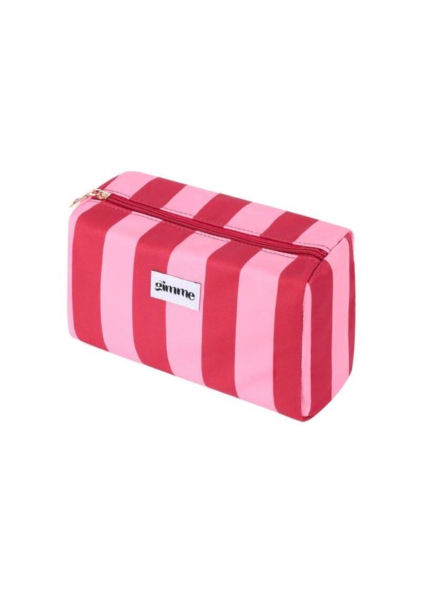 Lente: Toilettas grote streep roze - rood