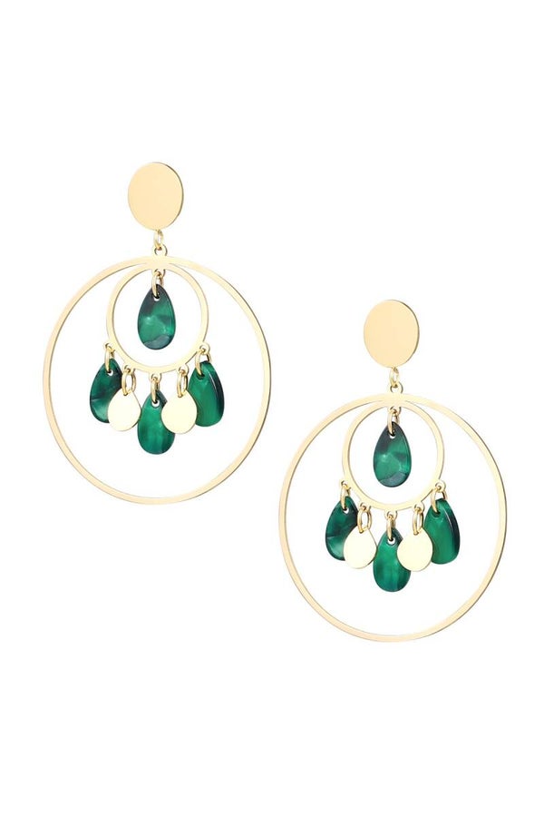 Sales:  Earrings circles with cones