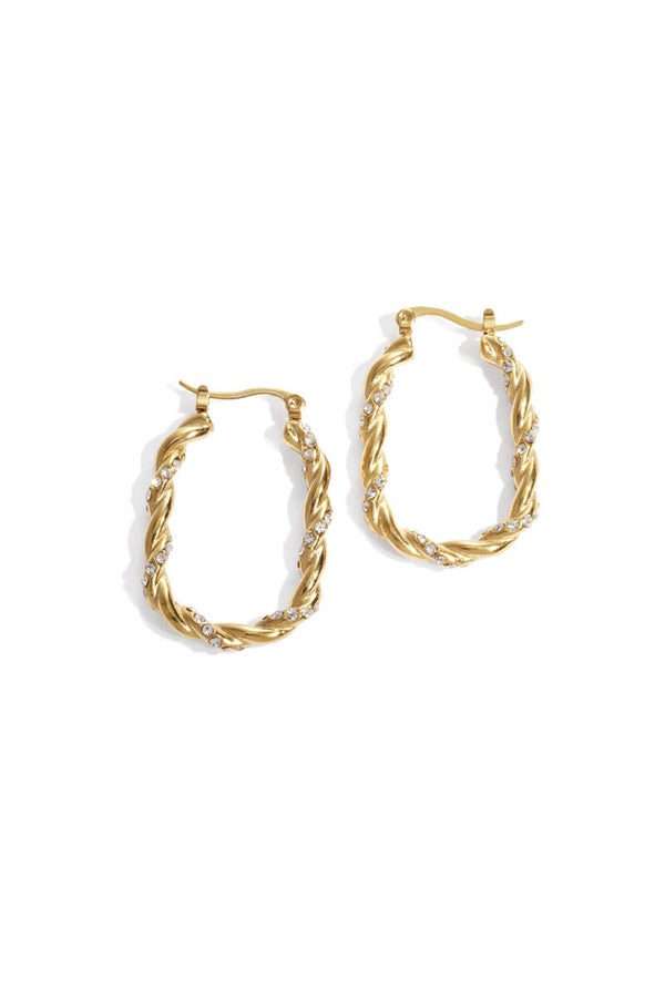 Bourg labb Summer-Oorbel: Sparkle hoop