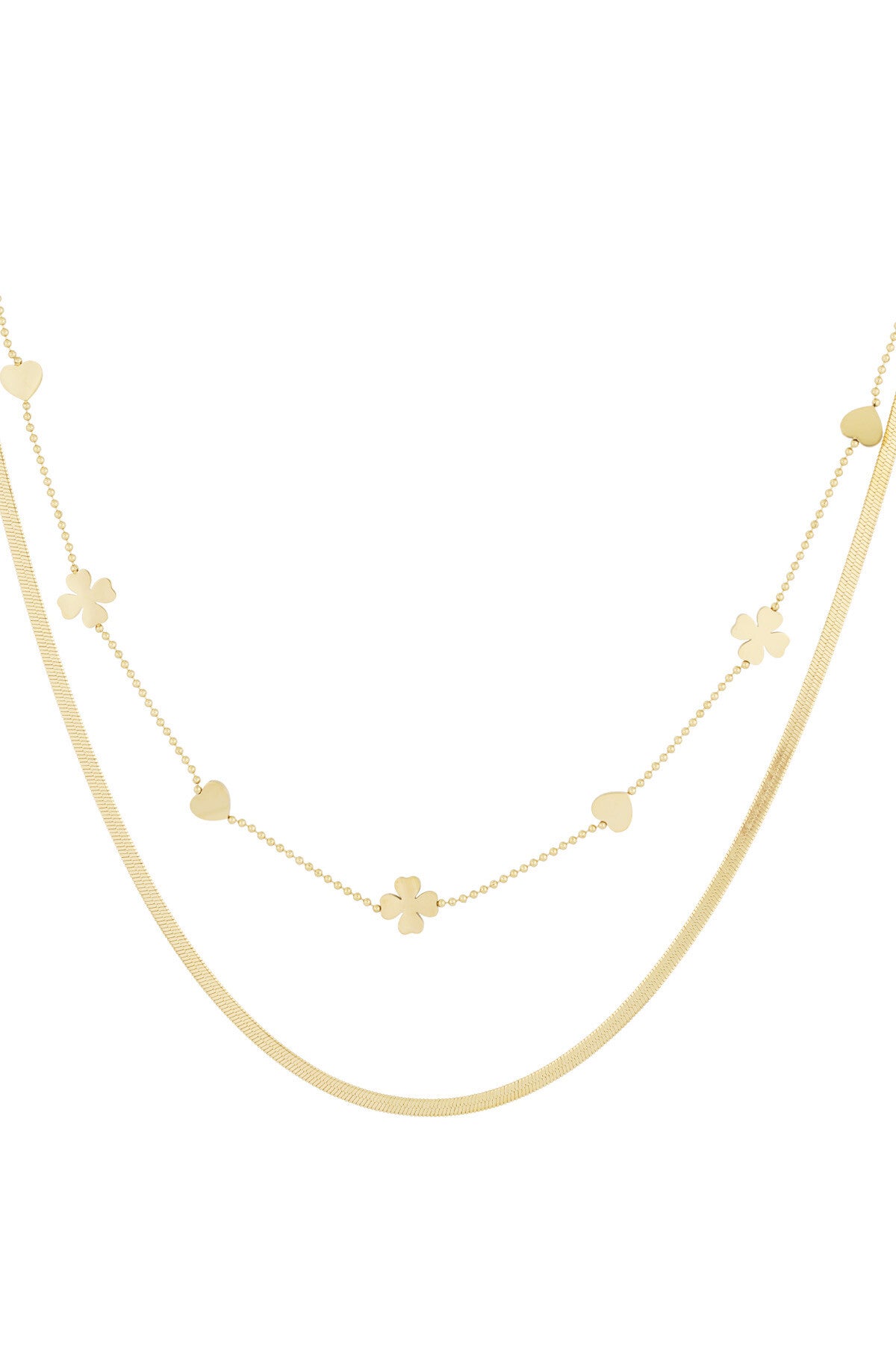 Summer-Ketting: Double clover - heart