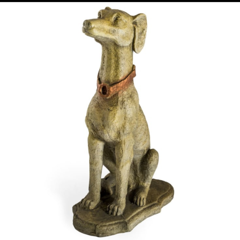 Extra Large Rustic Stone Effect Dog Statue