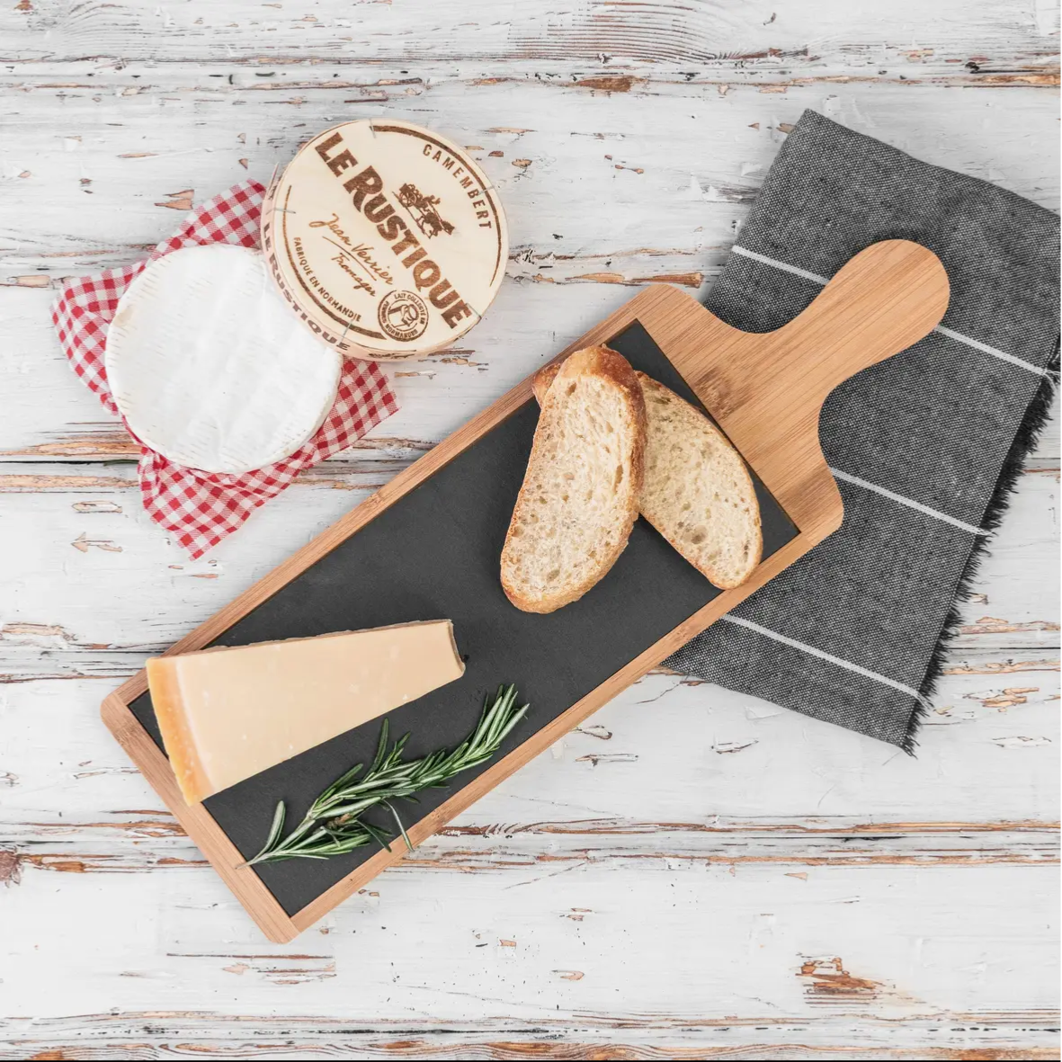 Slate and Bamboo serving board