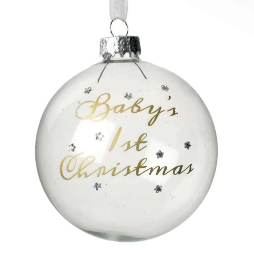 Christmas -Baby's 1ST Christmas Opaque Bauble