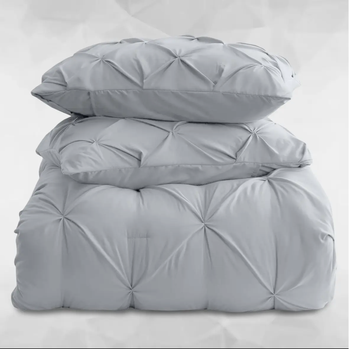 Pintuck duvet cover set - Silver