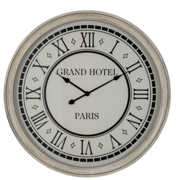 Hotel Paris Large Grey Clock With Glass