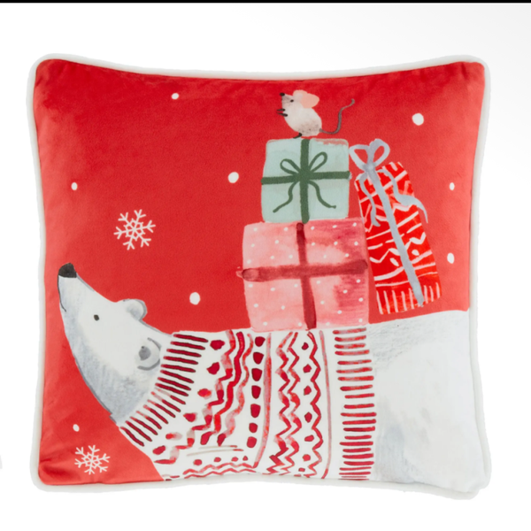 Christmas Woodland Animals Cushion