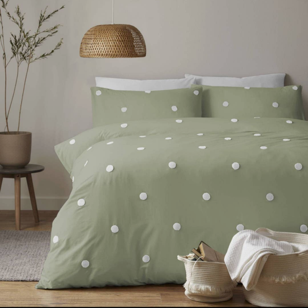 Appletree Dot 100% Cotton Duvet Cover and Pillowcase Set