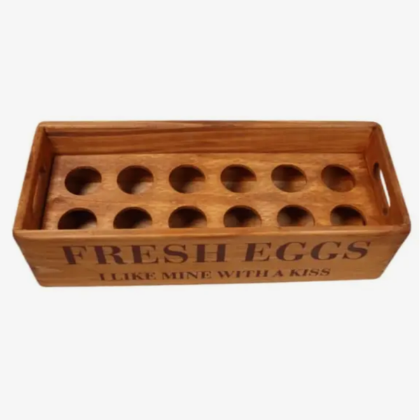 Wooden egg crate