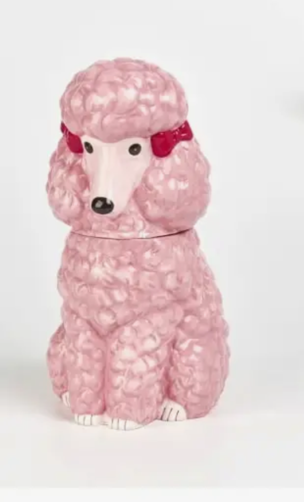 Pink poodle Storage / Cookie Jar