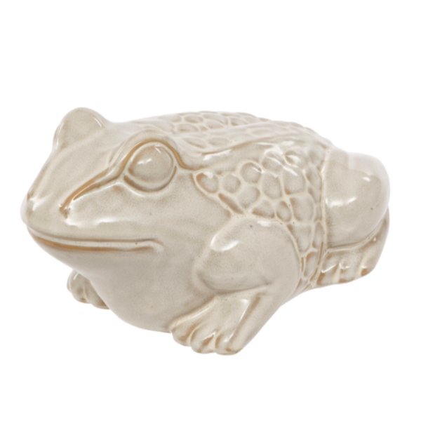 Large ceramic outdoor frog