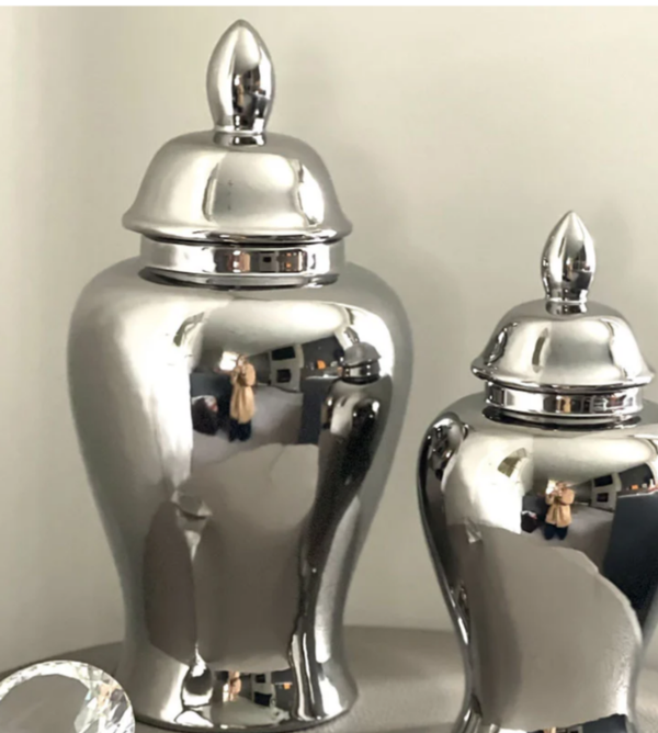 Chrome Ginger Jar