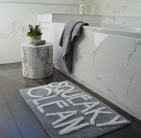 Squeaky Clean Slogan Bath Mat