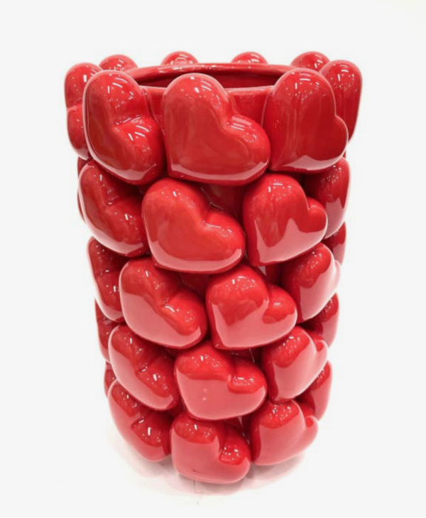 Large multi heart vase