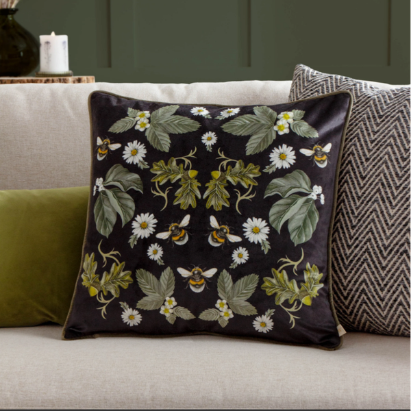 Braywick Clarence Mirror Printed Velvet Cushion Mirror