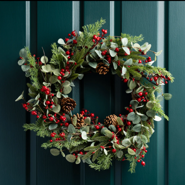 Red Berry & Eucalyptus Wreath