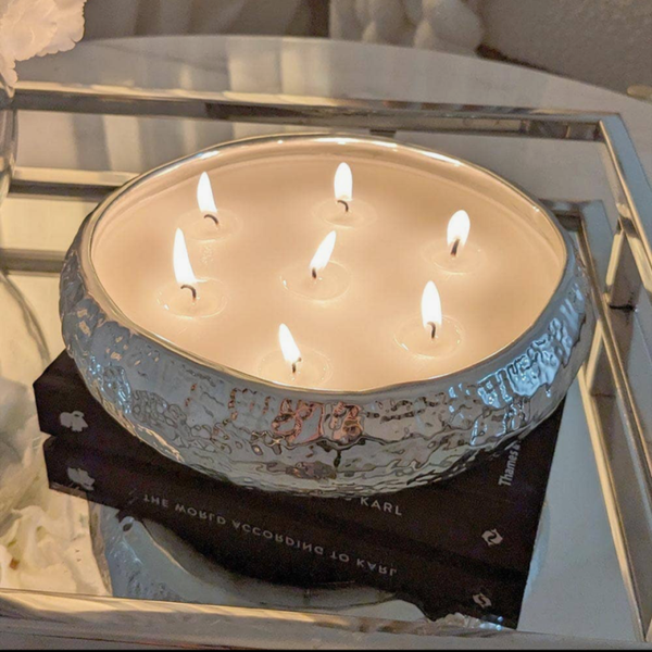 Aeolian silver 7 wick candle