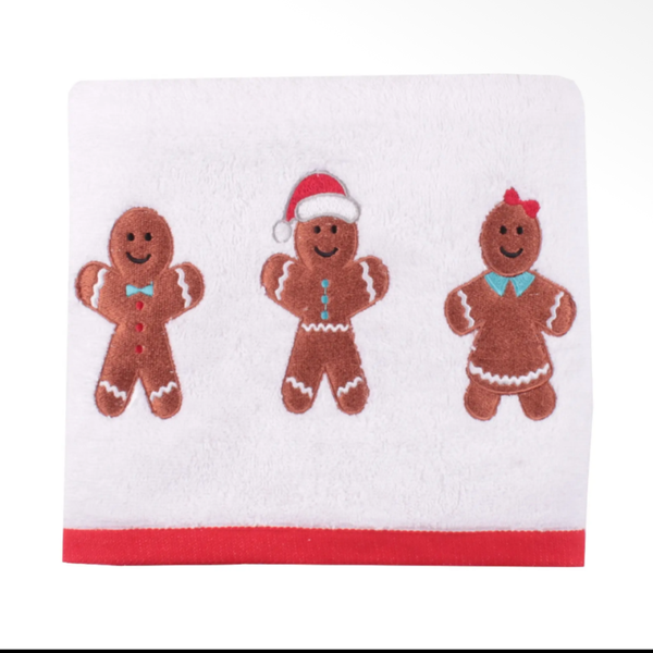 Christmas towel with gingerbread men