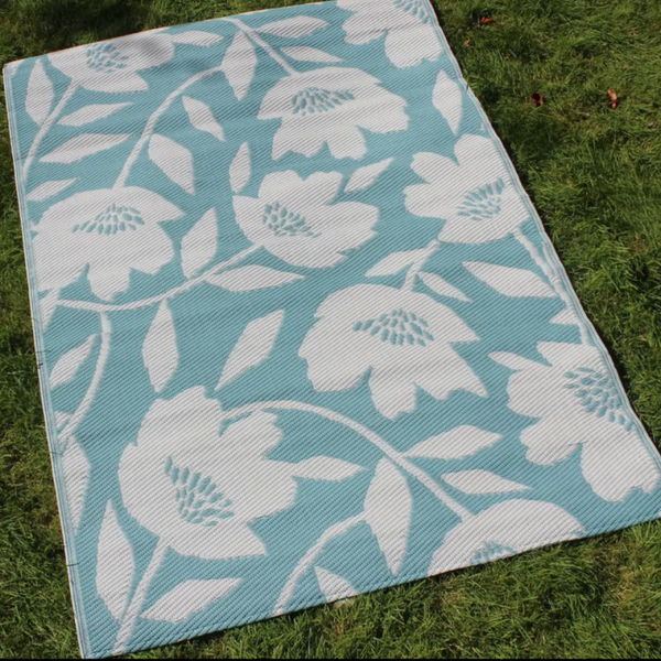Luna Outdoor Rug in Duck Egg