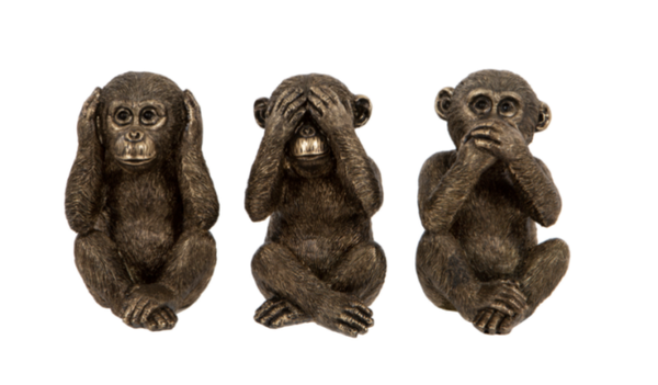 Monkeys Bronze Set of 3