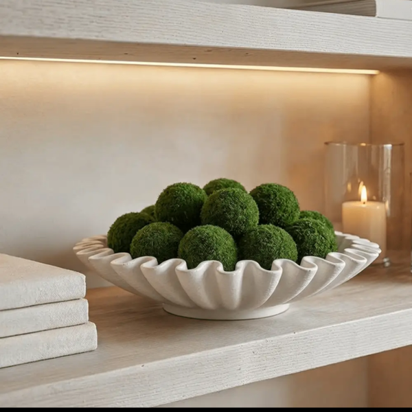 Kingston White Fluted Decorative Bowl