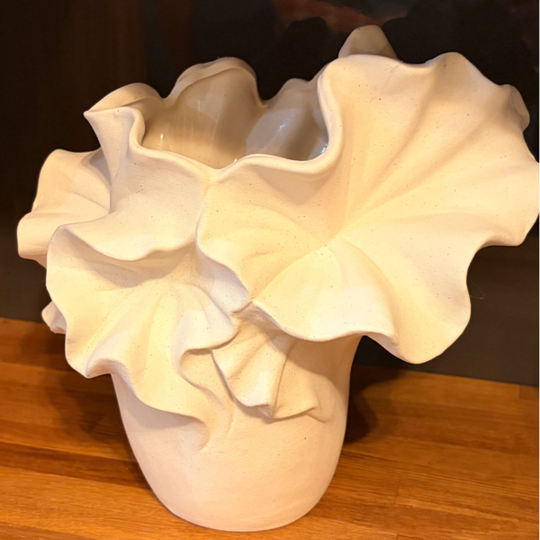 Opine white abstract vase