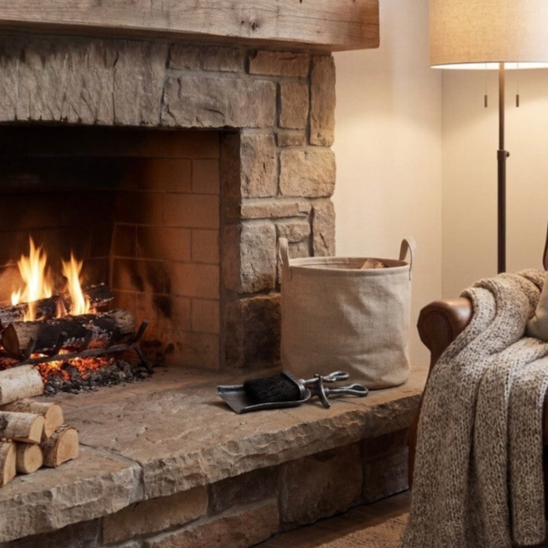 Silver Brushed Steel Crook Top Hearth Tidy Set