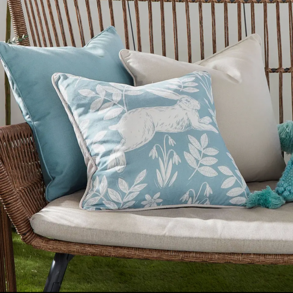Spring rabbit outdoor cushion