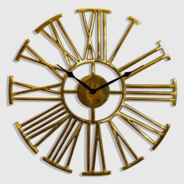 Antique Brass Numerals Clock
