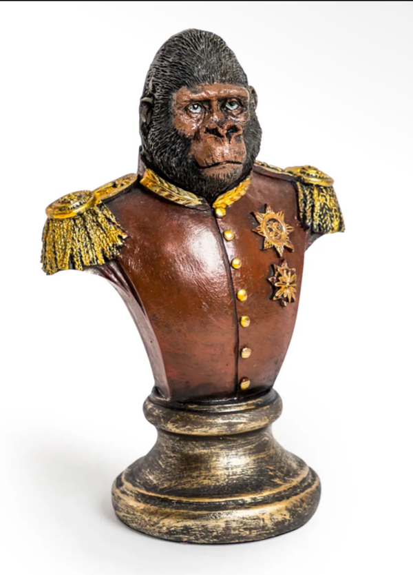 Gentry Gorilla Bust Red