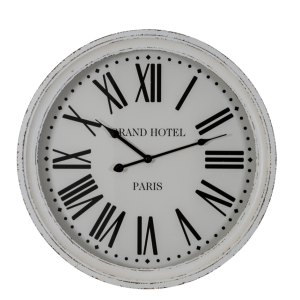 Hotel Paris White Clock With Glass