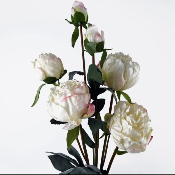 55cm Cream Peony Artificial Flowers Spray