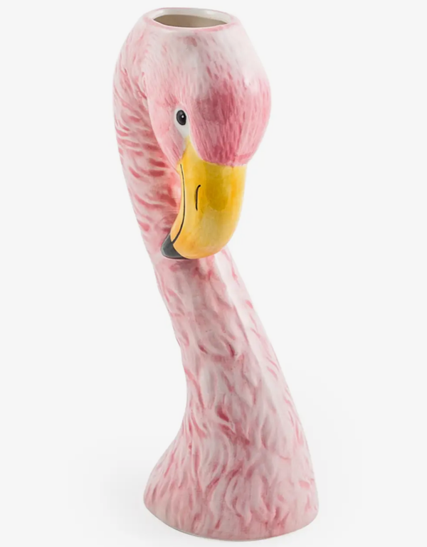 SMALL- Flamingo Head Ceramic Vase