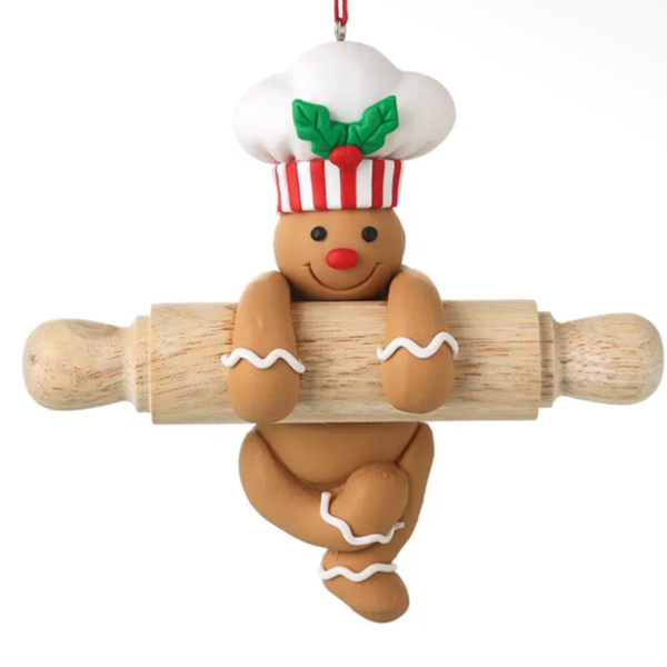 Christmas -Gingerbread Chef On Rolling Pin