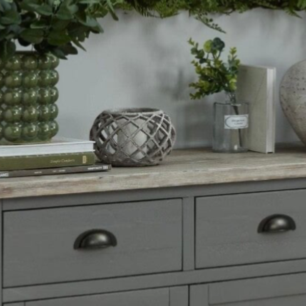 Round  Lattice Hurricane Lantern