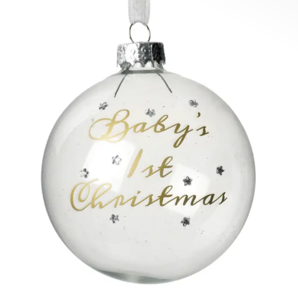 Christmas -Baby's 1ST Christmas Opaque Bauble
