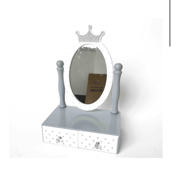 Grey Princess Wooden Dressing Mirror