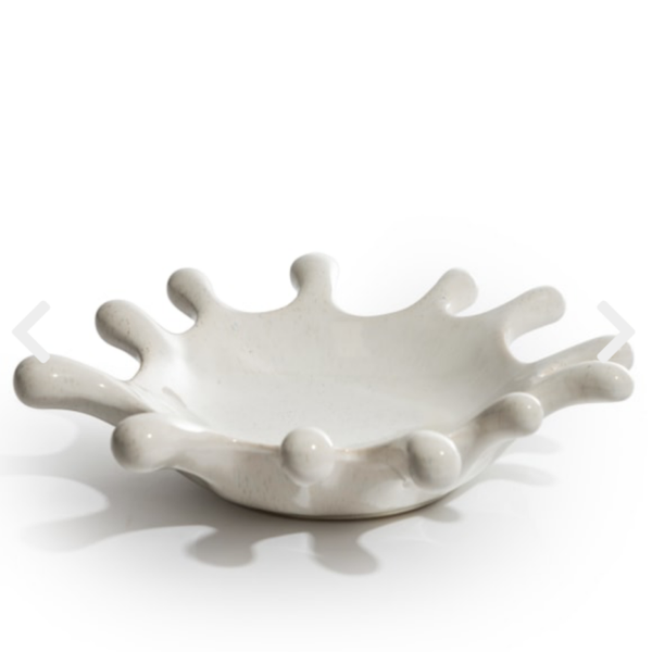 LARGE WHITE CERAMIC SPLASH BOWL