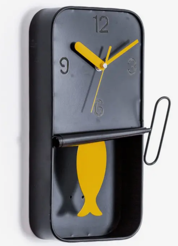 Sardine wall clock - Black