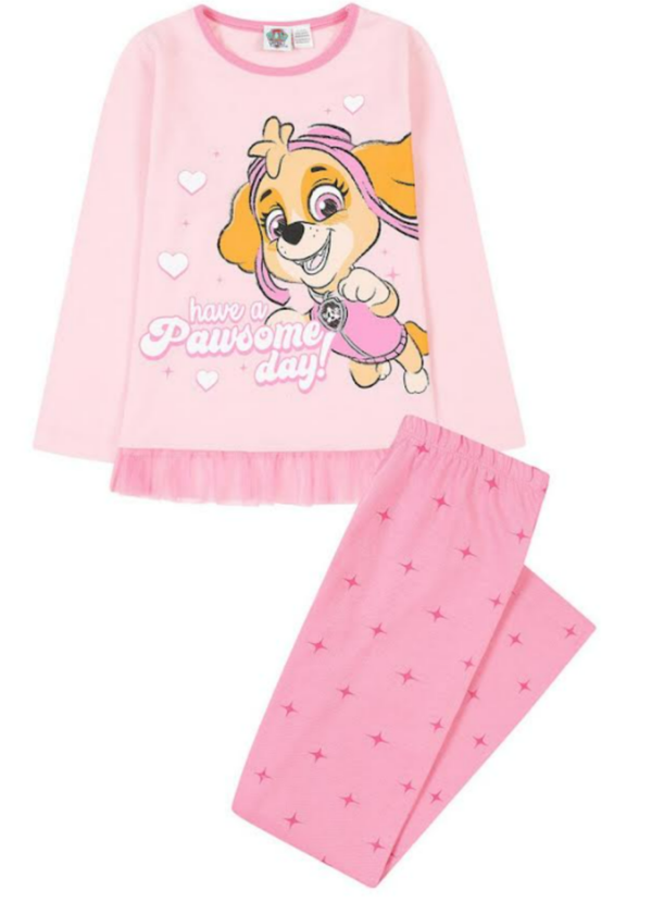 Fully Licensed Paw Patrol Girls Pink Pyjama Set