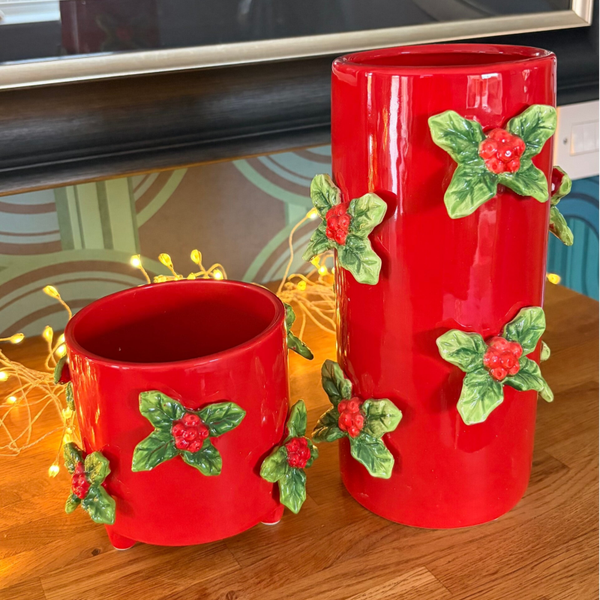 Holly vase