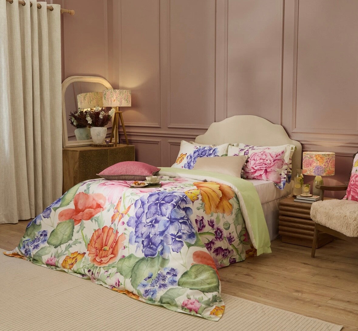 Idalia Printed Duvet Cover Set Multicolour