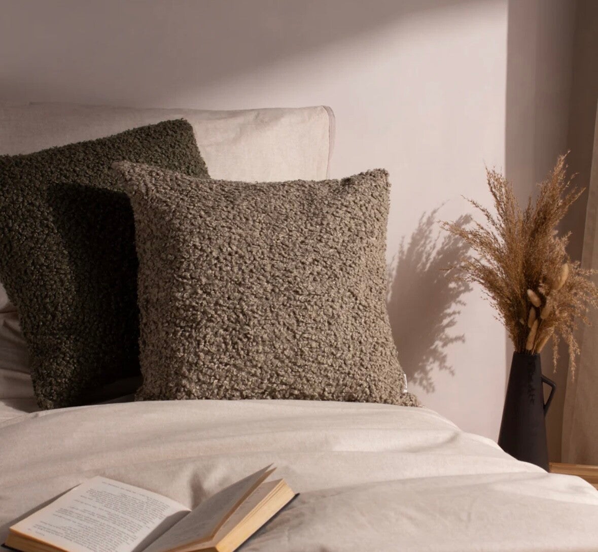 Cabu Chunky Boucle Cushion Taupe