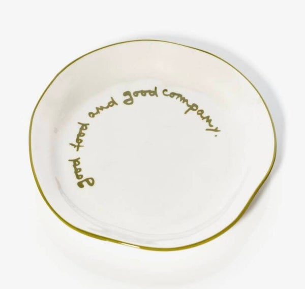 Maegen Statement Plate 'Good food and good company'