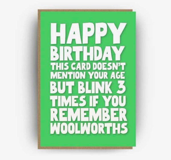 Birthday Card - WOOLIES